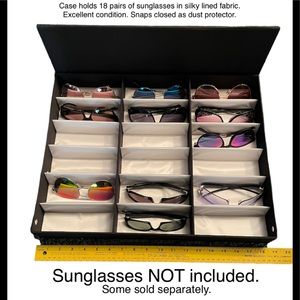 SUNGLASSES ORGANIZER AND DISPLAY BOX.